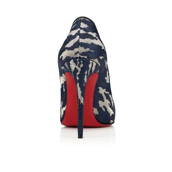 Christian Louboutin Pigalle Follies 100 Blue Camo JQ Camouloubi Heel Pump 38.5 - Picture 10 of 11
